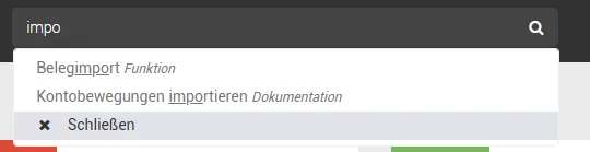 Suchergebnis aus der faktorly Dokumentation direkt im Suchfeld